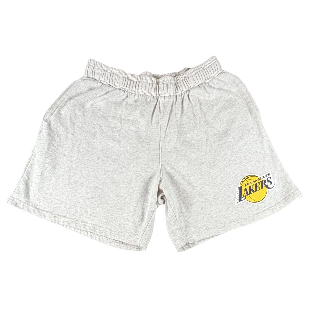 Los Angeles Lakers Shorts Mens Medium Gray NBA Basketball NBA Graphic Logo